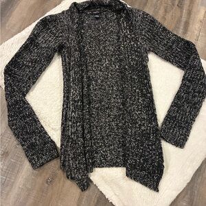 Rue21 Black and Gray Knit Cardigan Sweater